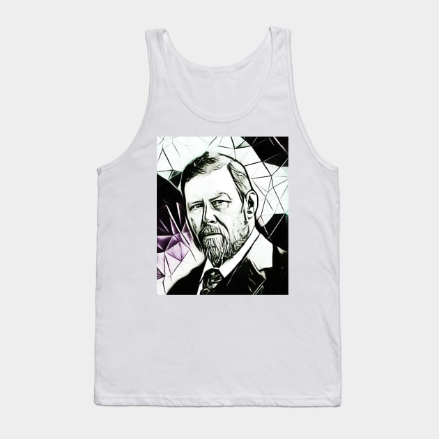 Bram Stoker Black and White Portrait | Bram Stoker Artwork 5 Tank Top by JustLit